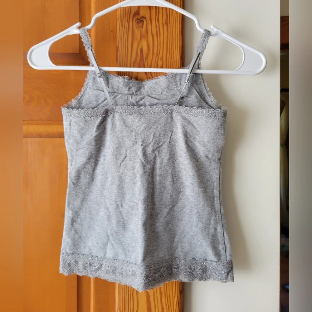 Justice sequin lace star tank top built in bra 8